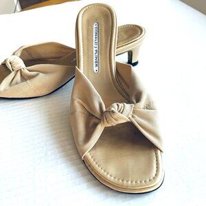Donald J Plinar Kitten Heel Bow Knot Sandal Sz 12